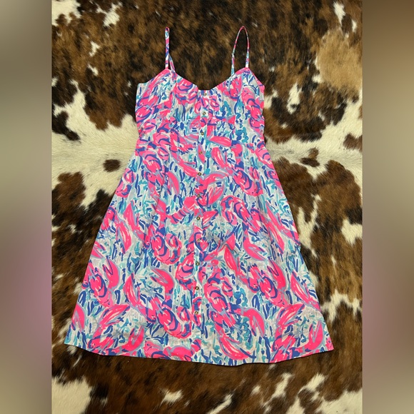 Lilly Pulitzer Dresses & Skirts - Lilly Pulitzer Pink and Blue Lobster Dress